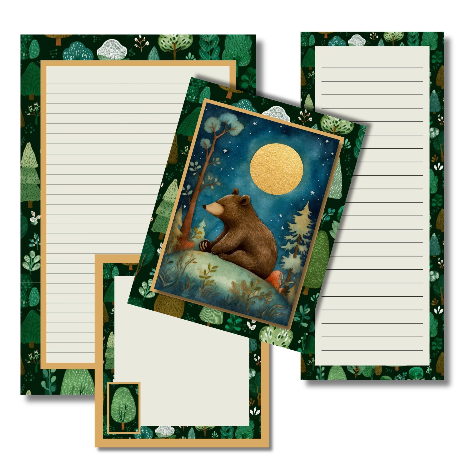 Moonlight Bear 16 pc Stationery Set