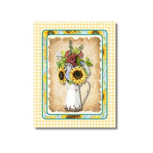 Farmhouse Sunflower 16 pc Stationery Set