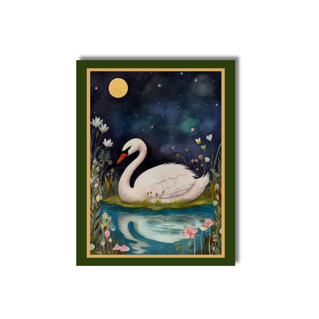 Moonlight Animals Note Card Set of 5 with Envelopes