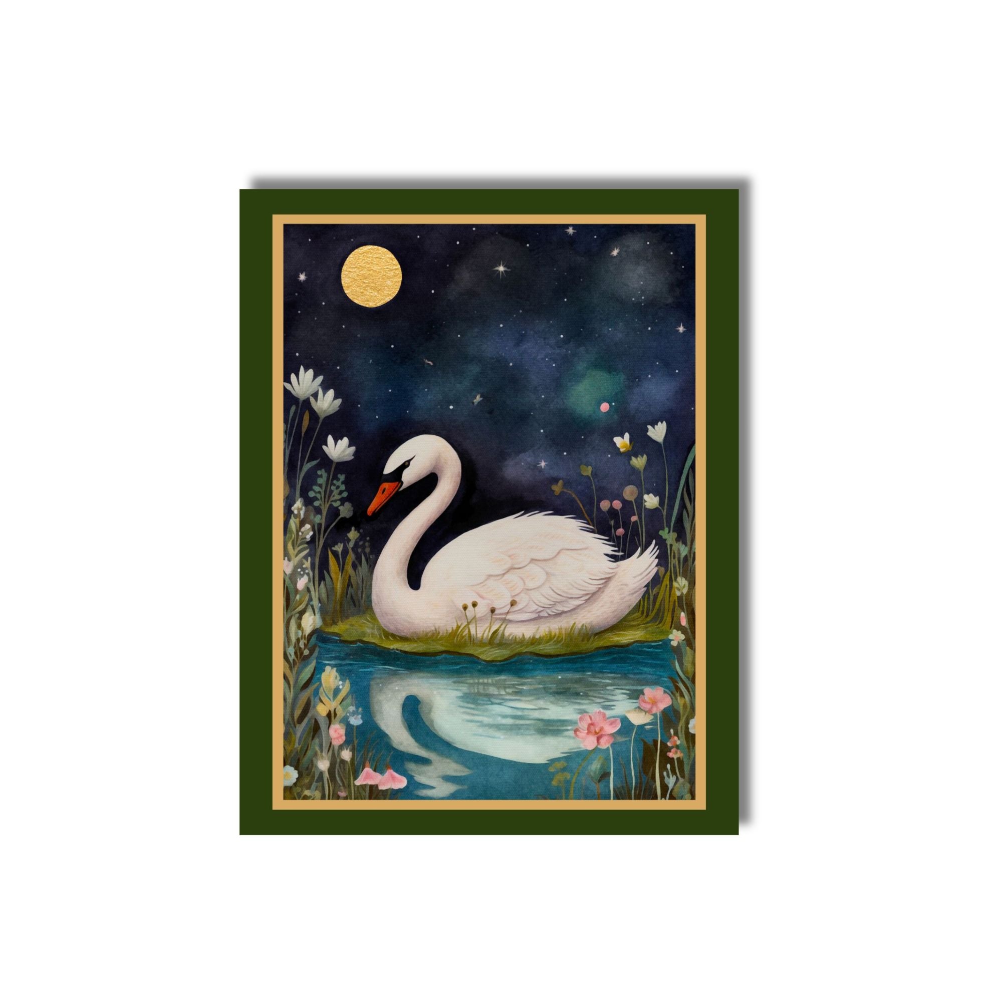 Moonlight Animals Note Card Set of 5 with Envelopes