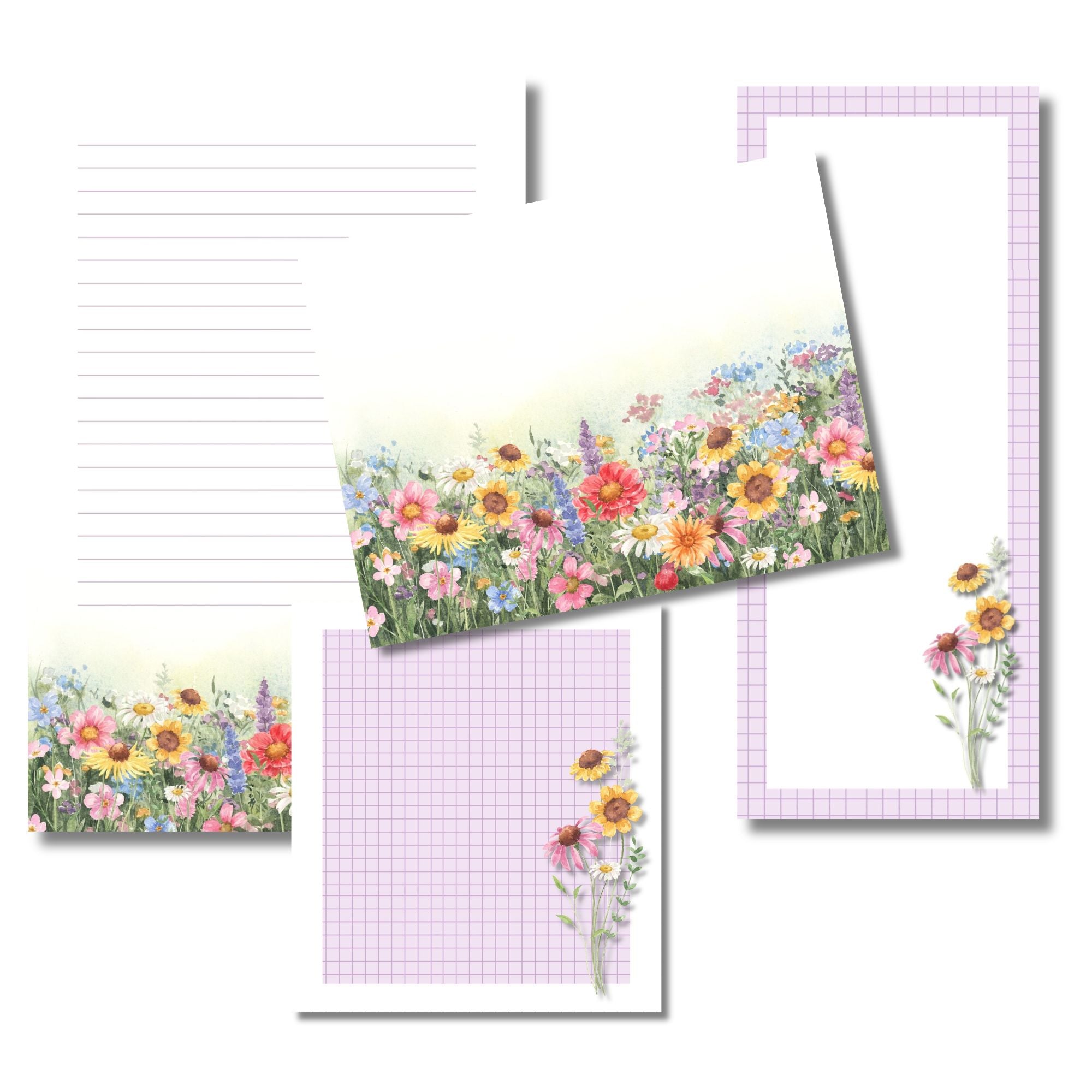 Wildflower 16 pc Stationery Set