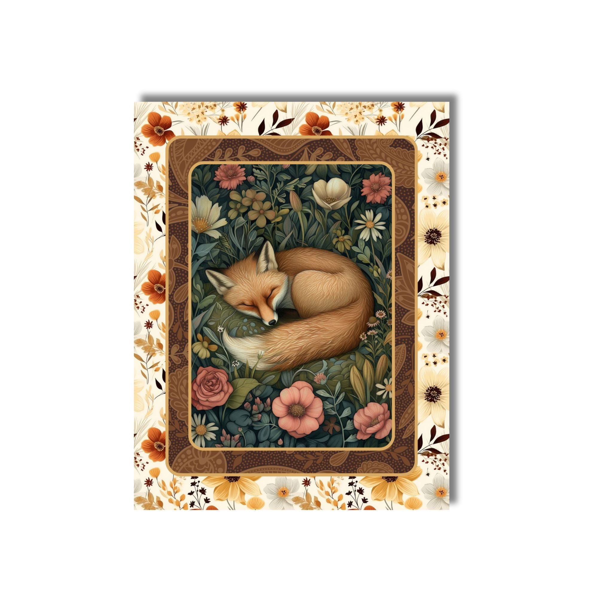 Sleeping Forest Animals Note Card Set of 6 with Envelopes