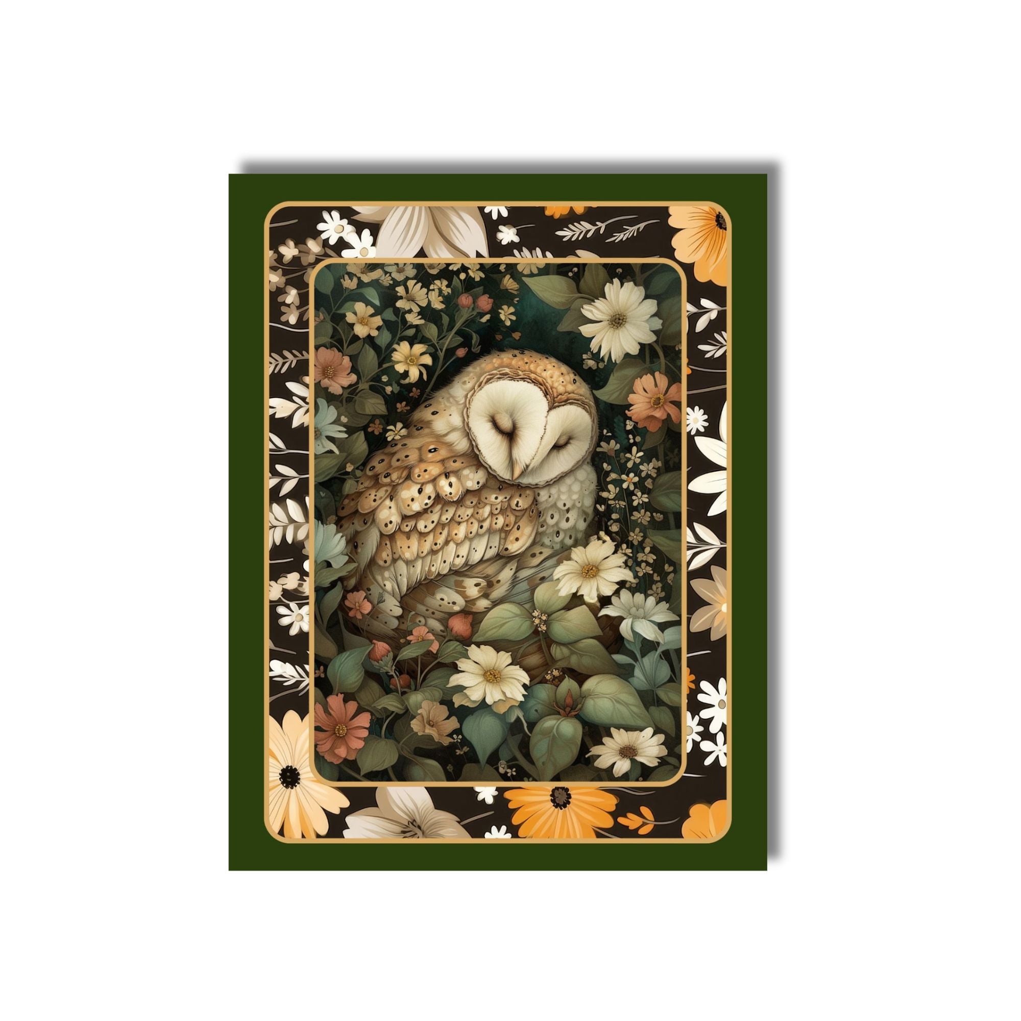 Sleeping Forest Animals Note Card Set of 6 with Envelopes